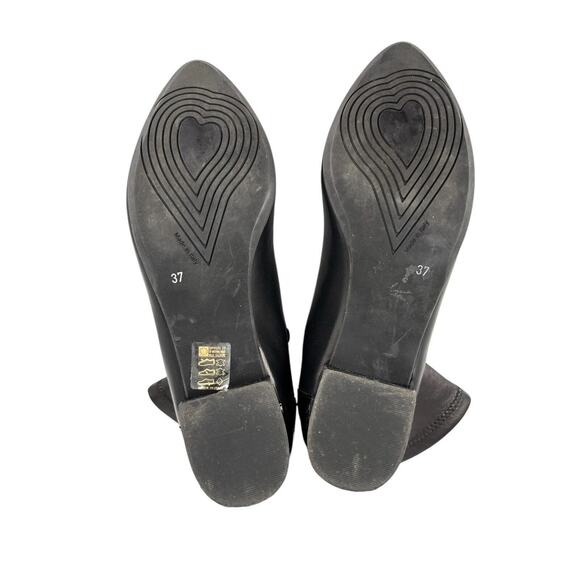 La babe Women’s Ankle Bootie Stretch Italy Designer Size 37 Cap Toe - Picture 8 of 12